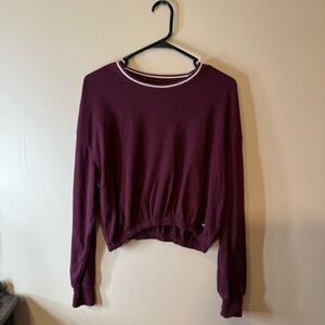 Burgundy Long Sleeve Top